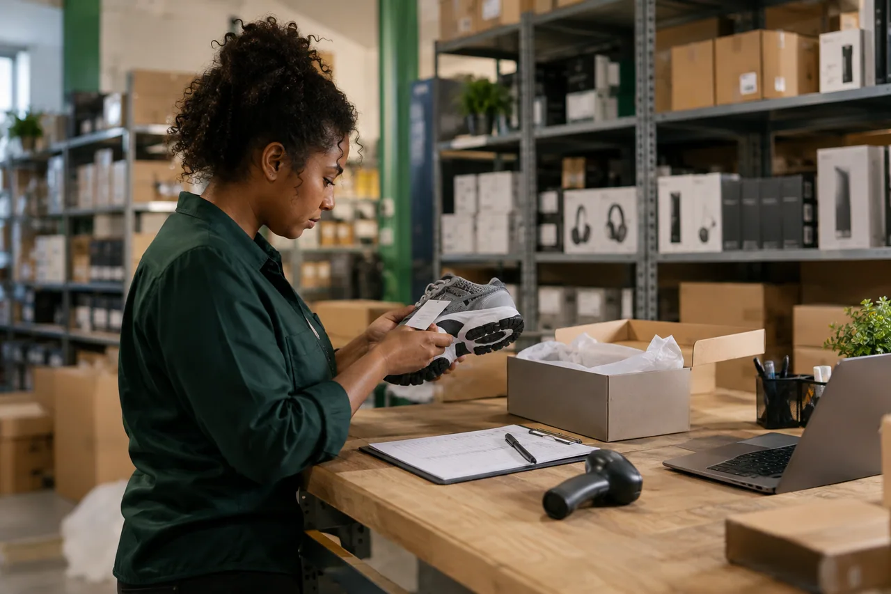 Product verification at a retail receiving station